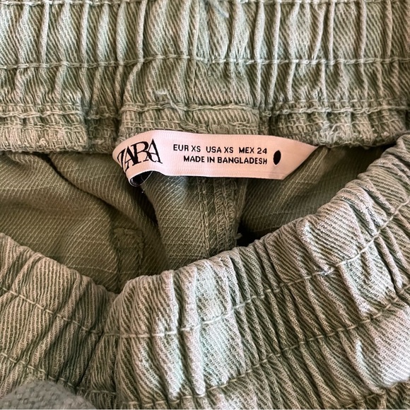 Zara Teal Green Raw Hem Jogger style pants Size: XS - Picture 9 of 10